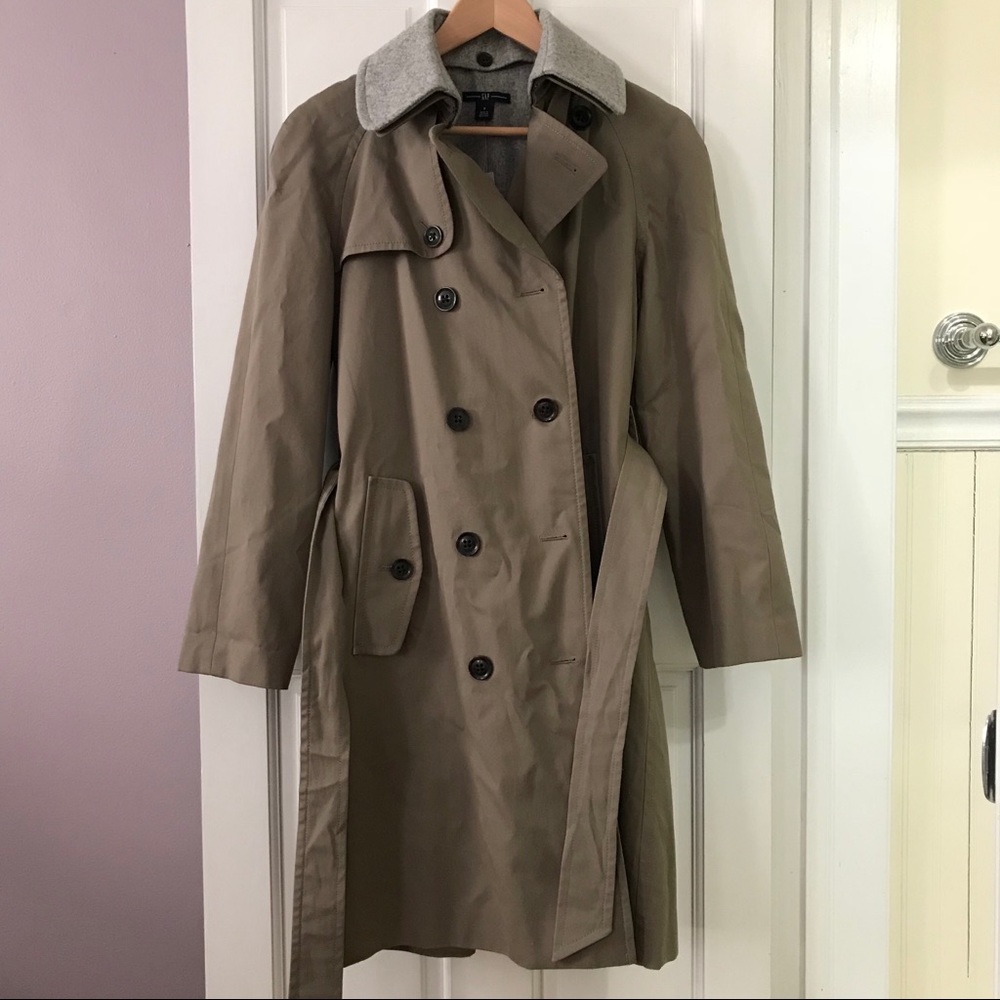 Gap, wool lined trench coat
